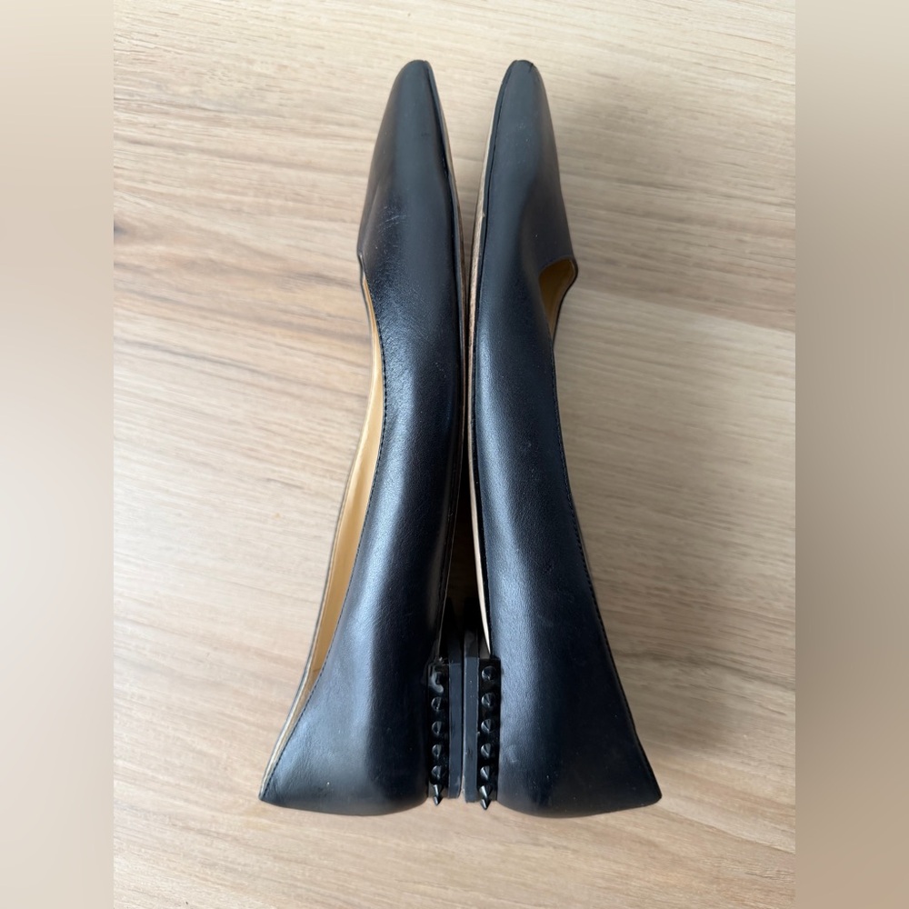 Sam Edelman Black Leather Pointed Toe Flats Size 7 Classic Chic - Picture 5 of 7